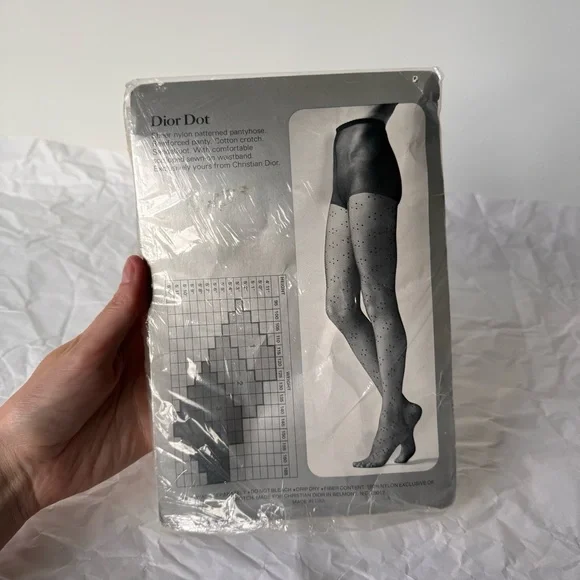 Christian Dior Dot Sheer Patterned Cotton Crotch Alabaster 3 - Picture 6 of 7